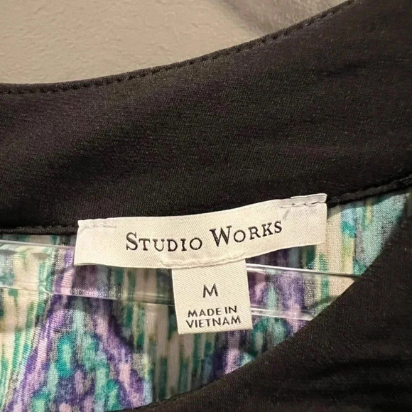 Studio Works Multicolor Print Sleeveless Dress Size M - Picture 2 of 14